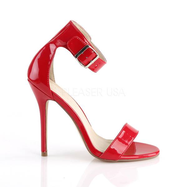 Elegante Sandalette AMUSE-10 Lack rot von Pleaser