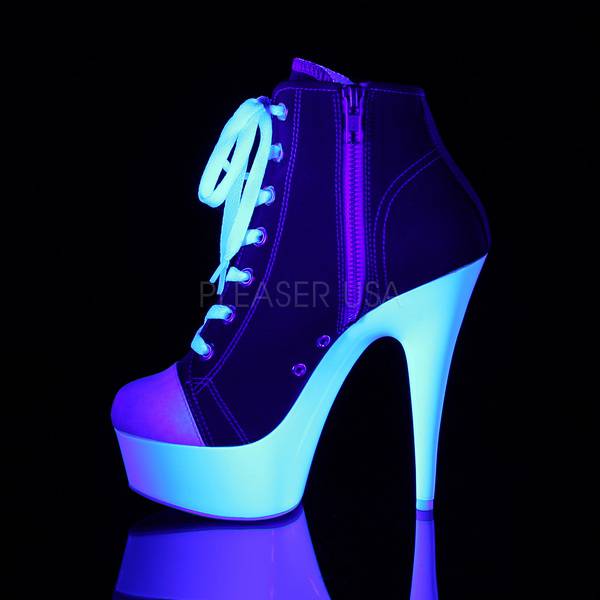Canvas / Neon Sneaker DELIGHT-600SK-02 rot von Pleaser