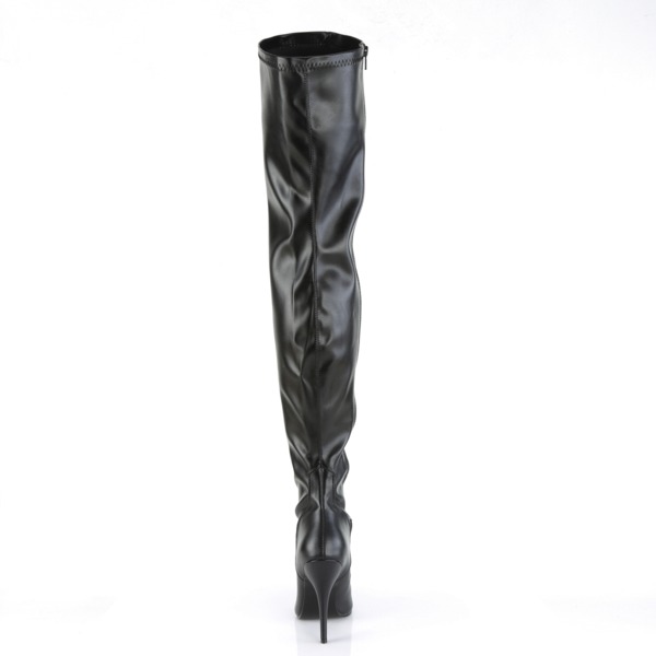 Overknee Stiefel schwarz aus Kunstleder von Pleaser