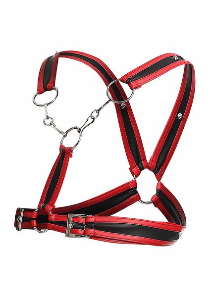 Rot-Schwarzer Cross Chain Harness von DNGEON