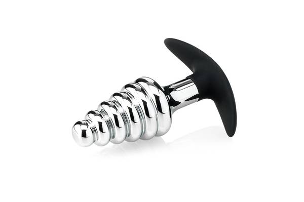 Butt Plug with Removable Black Silicone Anchor von