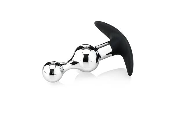 Butt Plug with Removable Black Silicone Anchor von