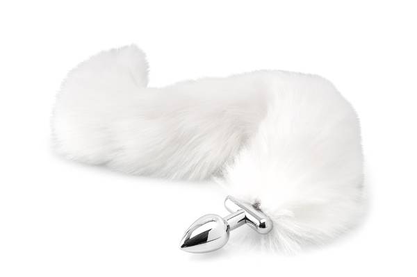 Deluxe Fluffy Tail Plug - White von