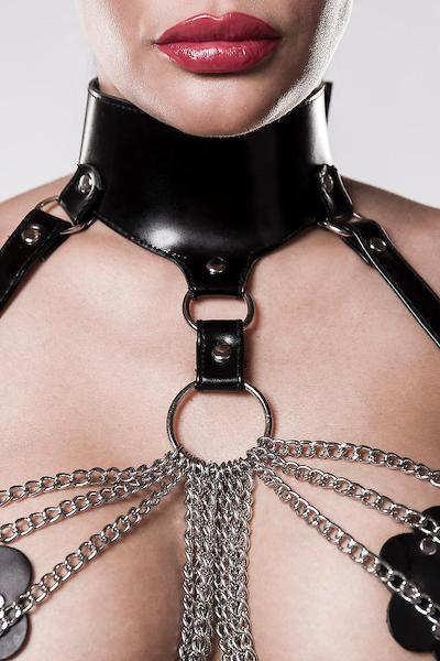 Ketten Harness aus Kunstleder von Grey Velvet