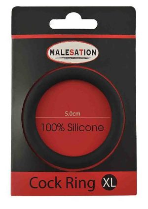 MALESATION Silicone Cock-Ring black XL (5cm) von MALESATION