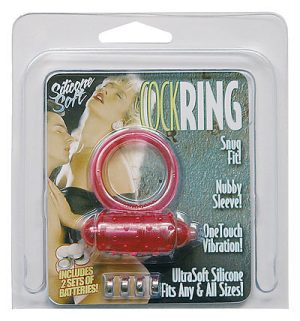 Silicone Soft Cock-Ring pink m. Vibr. von Seven Creations